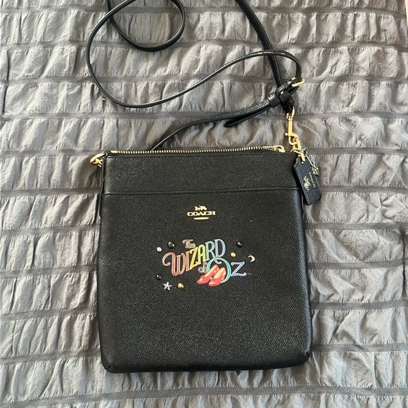 Coach Black Crossbody Bag with Colorful 'Wizard of Oz' Graphic